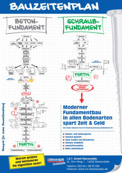 Schraubfundamente . Bauzeitenplan